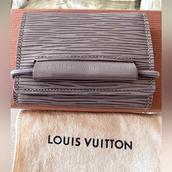 LOUIS VUITTON AUTHENTIC EPI PORTE FEIULLE ELASTIQUE TRIFOLD WALLET - Picture 7 of 12